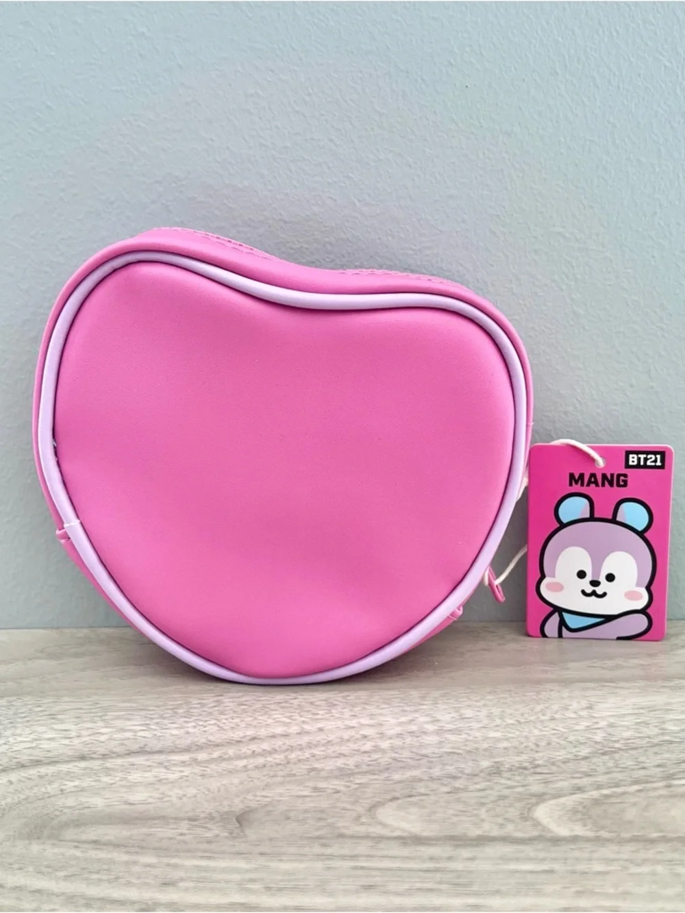 BTS BT21 Mini Heart Shaped Accessories/Makeup Bag - MANG (J-Hope)